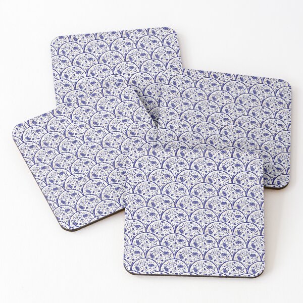 Item preview, Blue Flower Pattern designed and sold by Broken Antler Designs .