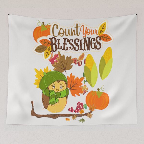 Item preview, Count Your Blessings, Plaid and all things pumpkin Thanksgiving ,Thankful Grateful Blessed, Pumpkin spice and all things nice designed and sold by Adri Barnard.