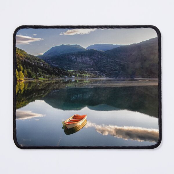 Item preview, The Boat on Geirangerfjord designed and sold by Kathy Weaver.