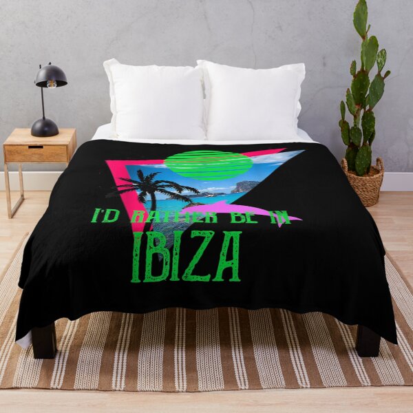 Item preview, I'd Rather Be In Ibiza Retrowave Palms Beach designed and sold by lucretia155.