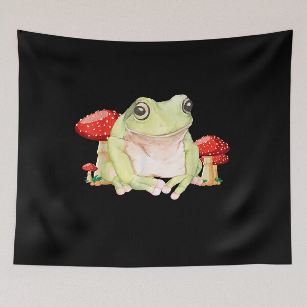 Item preview, Frog Sitting With Mushroom Frog designed and sold by aliceshe.