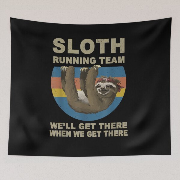 Item preview, Vintage Sloth Running Team We'll Get There Runner designed and sold by lucretia155.