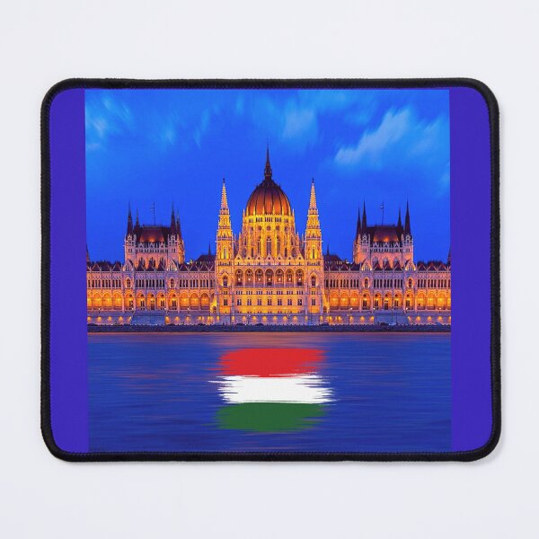 Item preview, Hungary Budapest Wild Fires Danube River Flag designed and sold by CBCreations73.