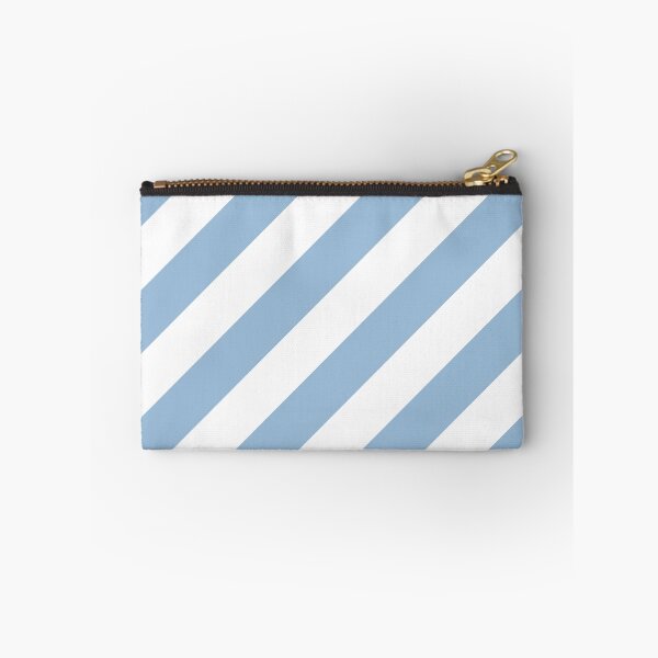 Item preview, Pastel Blue and White Diagonal Stripe Pattern 2022 Trending Color - Colour - Hue - Shade Pantone Clear Sky 14-4123 designed and sold by ColorOfTheYears.