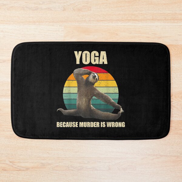 Artikelvorschau, Yoga, weil Mord falsch ist, Faultier, Vintage entworfen und verkauft von aliceshe.
