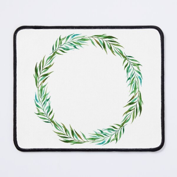 Item preview, Watercolor Green Leaves Flower Wreath designed and sold by monodesigns.