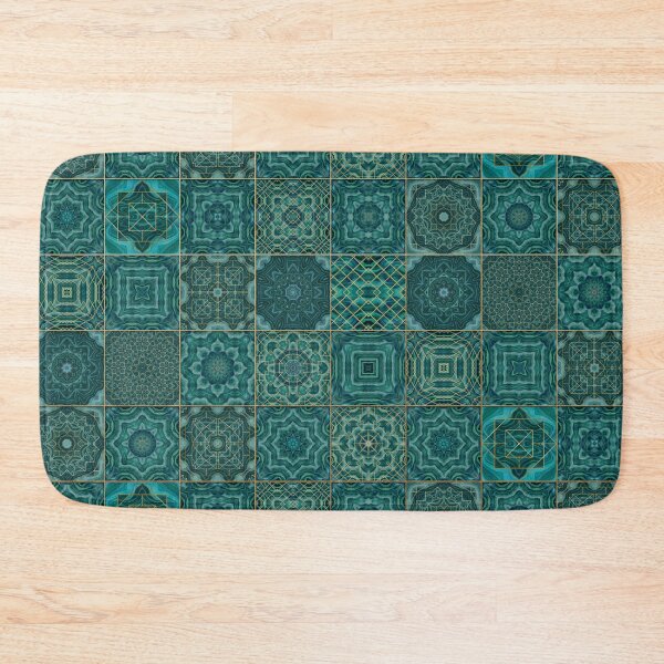 Item preview, Emerald Shabby Chic Moroccan Tiles Faded Bohemian Luxury From The Sultans Palace  designed and sold by artsandsoul.