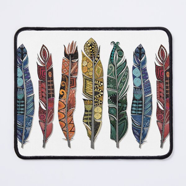 Item preview, boho rainbow feathers designed and sold by scrummy.