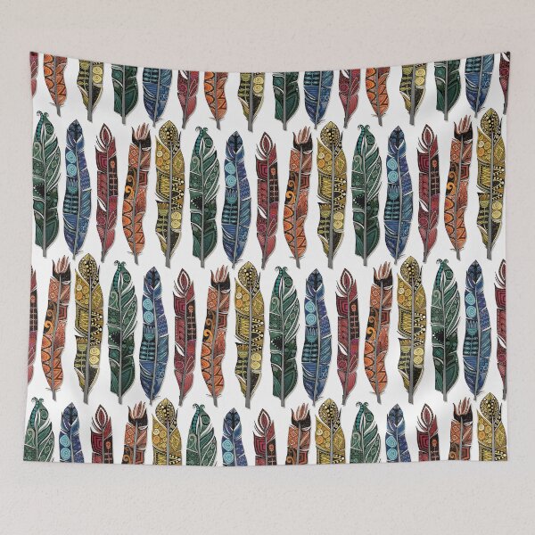 Item preview, boho rainbow feathers designed and sold by scrummy.