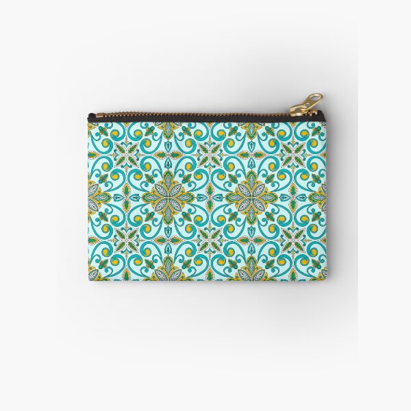 Item preview, Moroccan Tile Pattern - Yellow and Green - Detailed Block Print Design, simple pattern designed and sold by SemDesigns1.