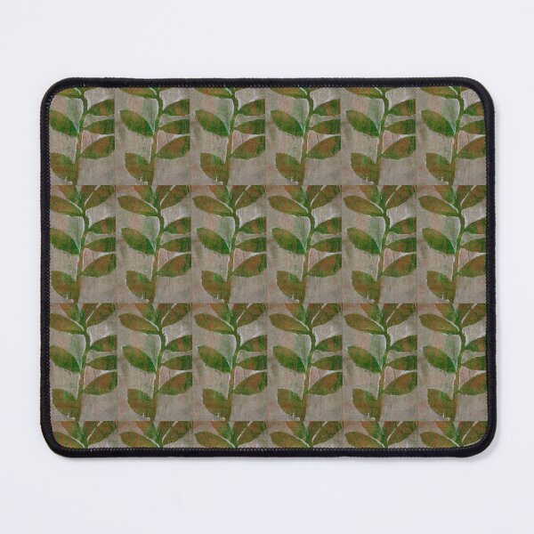 Item preview, Botanical monoprint of real leaves in green and red designed and sold by AliSullivanArt.