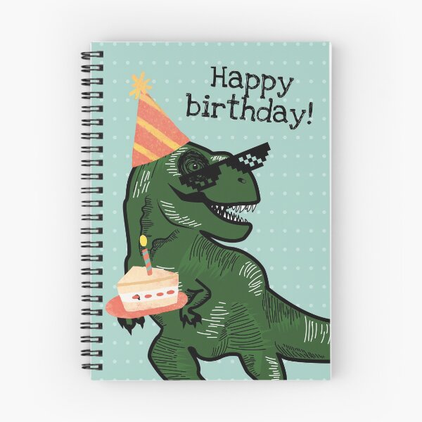 Item preview, Green dinosaur happy birthday designed and sold by BeeMeCreative.