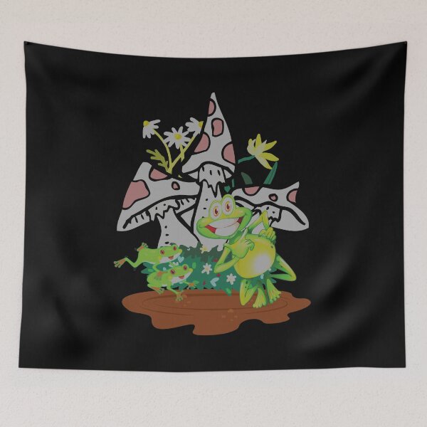 Item preview, Cottagecore Frog Mushroom Playing designed and sold by livnitup68.