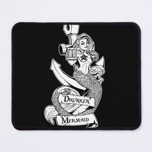 Item preview, ReaperCon 2020 Drunken Mermaid Veritcal B&W designed and sold by lintschie.