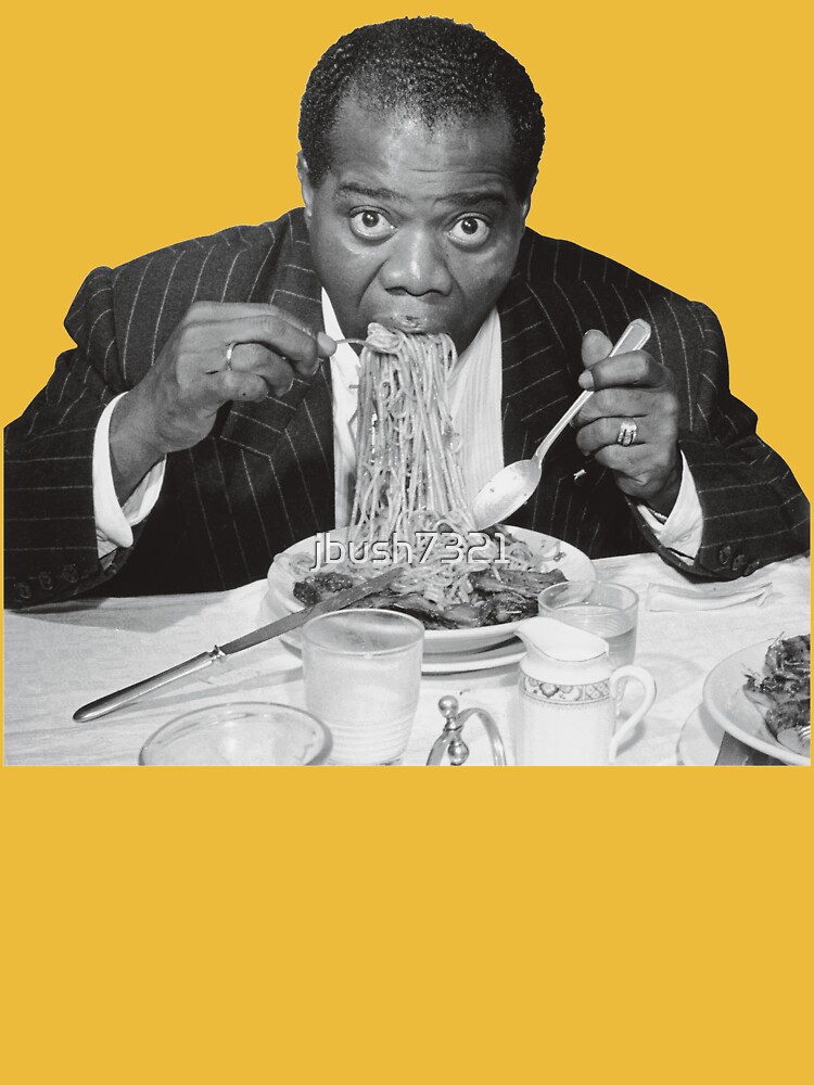 Louis Armstrong Eating Spaghetti Fitted T-Shirt fitted t shirts