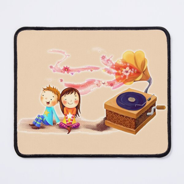 Item preview, A Boy And A Girl Receive Music Therapy With A Gramophone designed and sold by Phantasmal-2-do.