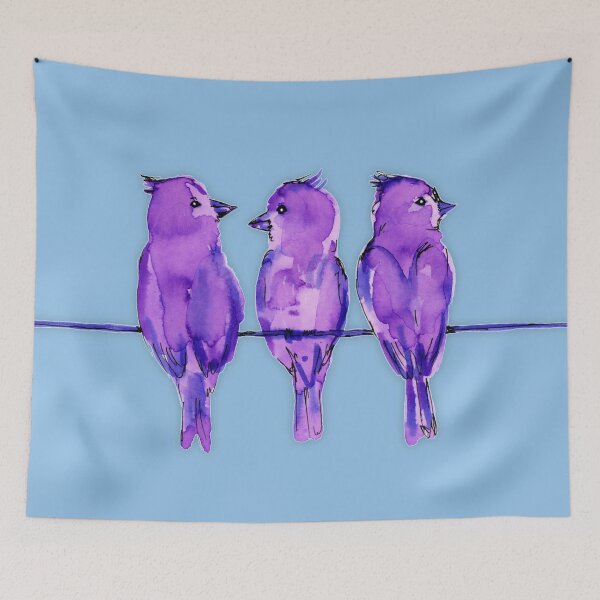 Item preview, Three purple birds designed and sold by Bwiselizzy.