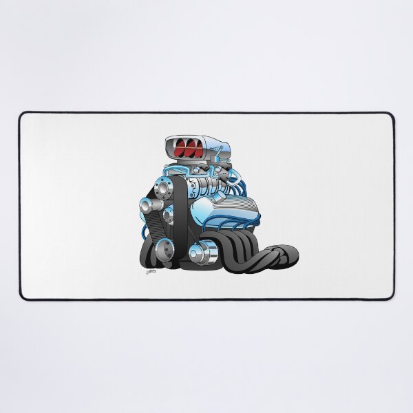 Item preview, Hotrod Racing Car Engine Cartoon Illustration designed and sold by hobrath.