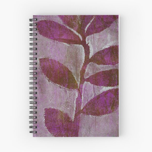 Item preview, Botanical monoprint of real leaves in beautiful pinks and green designed and sold by AliSullivanArt.