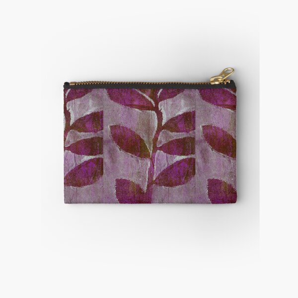 Item preview, Botanical monoprint of real leaves in beautiful pinks and green designed and sold by AliSullivanArt.