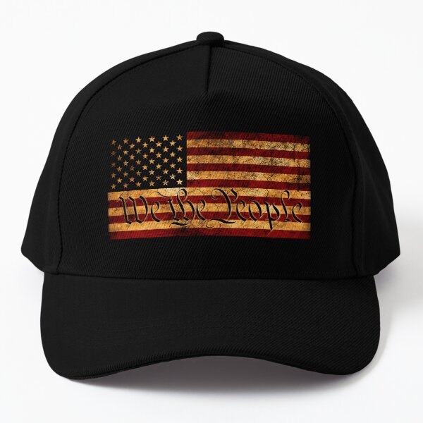 Bald Eagle Hat Cap Strap Back Blue Adjustable Stars Stripes Patriotic USA  Mens