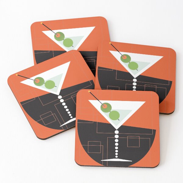 Item preview, martini print orange designed and sold by hannahmossss.