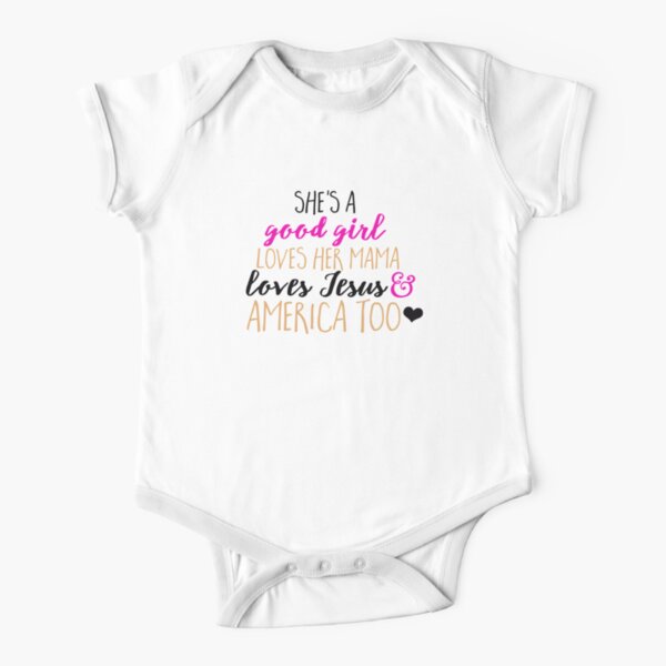 She's A Good Girl Short Sleeve Baby One-Piece