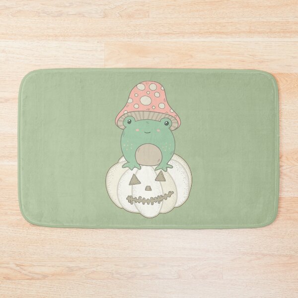 Item preview, Kawaii Frog on White Halloween Pumpkin designed and sold by GrimButterfly.