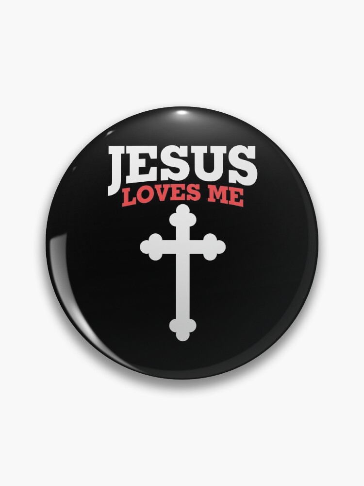 NYヴィンテージショップ購入★ Jesus loves me pin クロス Jesus Loves Me