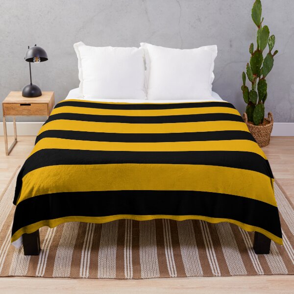 Item preview, Golden Yellow and Black Horizontal Stripe Pattern 2022 Trending Color - Colour - Hue - Shade Pantone Daylily 15-0956 designed and sold by ColorOfTheYears.