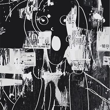 Artwork thumbnail, Abstra Scream Black by LookiStudio