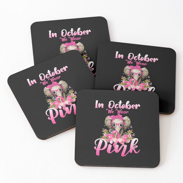 Item preview, In October We Wear Pink Elephant Breast Cancer designed and sold by Nguyenvanhai.