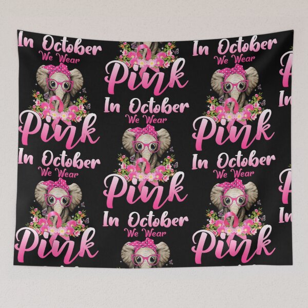 Item preview, In October We Wear Pink Elephant Breast Cancer designed and sold by Nguyenvanhai.