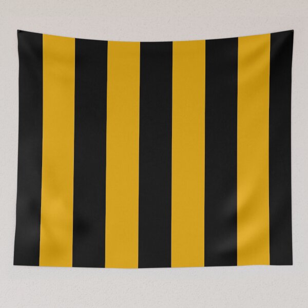 Item preview, Golden Yellow and Black Vertical Stripe Pattern 2022 Trending Color - Colour - Hue - Shade Pantone Daylily 15-0956 designed and sold by ColorOfTheYears.