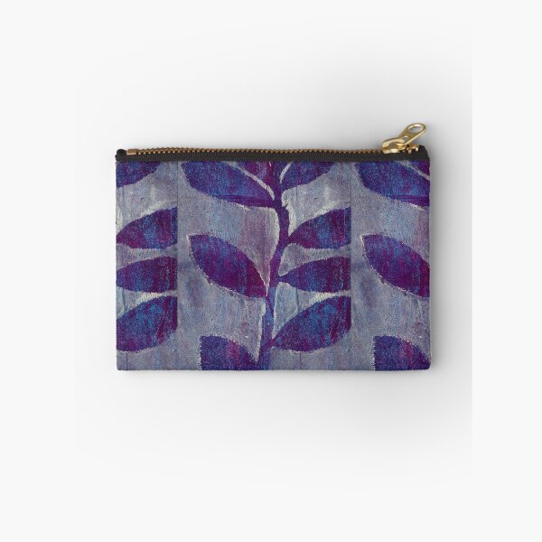 Item preview, Botanical monoprint of real leaves in beautiful purple and blue designed and sold by AliSullivanArt.