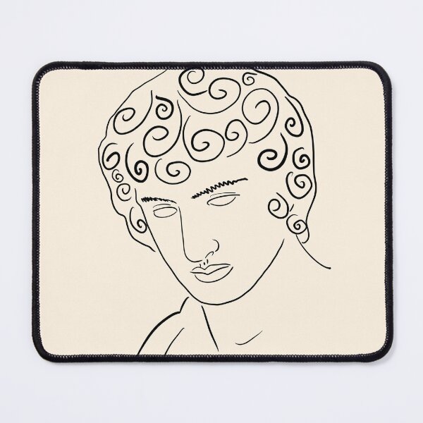 Item preview, Greek statue Line art minimalist illustration designed and sold by iliketeas.