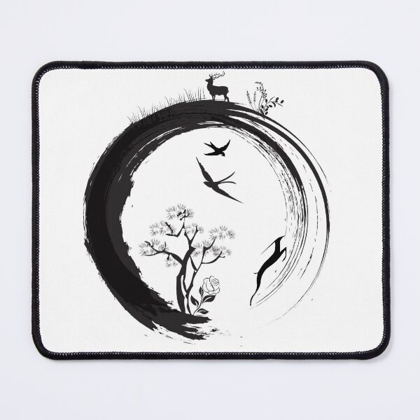 Item preview, Enso Zen Circle Japanese Symbol with Tree of Life designed and sold by Anna Lemos.