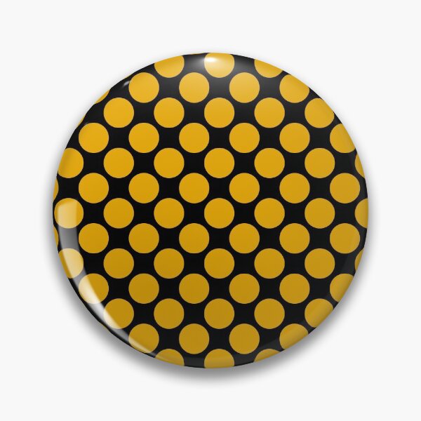 Item preview, Golden Yellow and Black Large Polka Dot Pattern 2022 Trending Color - Colour - Hue - Shade Pantone Daylily 15-0956 designed and sold by ColorOfTheYears.