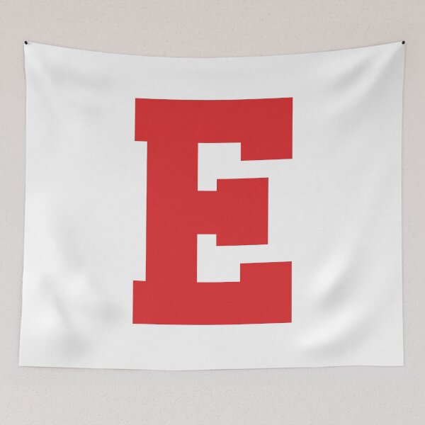 Item preview, Alfabeto, E roja, letra E deportiva designed and sold by TheCultStuff.