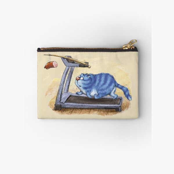 Item preview, A Fat Blue Cat Runs On A Treadmill For Sausage designed and sold by Phantasmal-2-do.