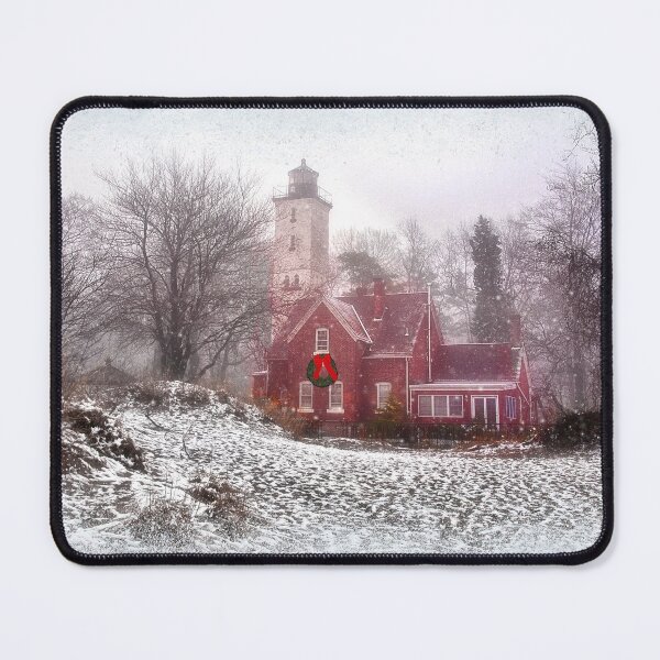 Item preview, Christmas at Presque Isle Lighthouse - Erie, PA designed and sold by Kathy Weaver.