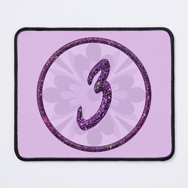 Item preview, Number Three 3 Purple Date Age Glitter Glamor Numbers designed and sold by GlamourChick.