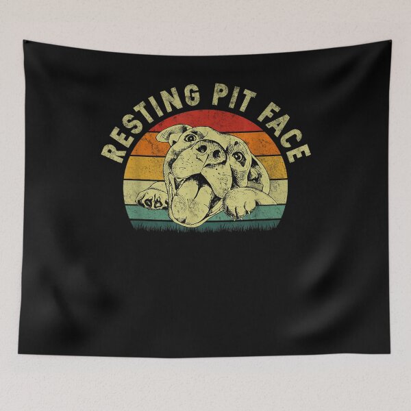 Item preview, Retro Vintage Resting Pit Face Pitbull Dog Lovers Gift designed and sold by beata155.