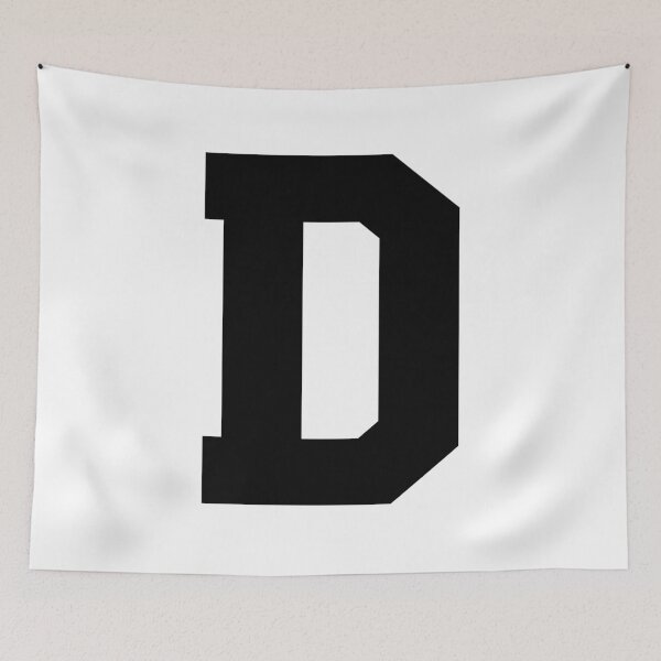 Item preview, Alphabet, Black D, Sports letter D designed and sold by TheCultStuff.