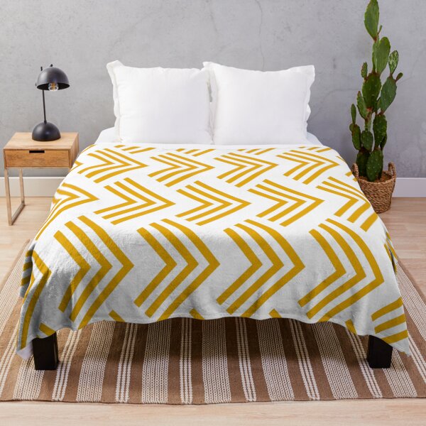 Item preview, Golden Yellow and White Art Deco Chevron Pattern 2022 Trending Color - Colour - Hue - Shade Pantone Daylily 15-0956 designed and sold by ColorOfTheYears.