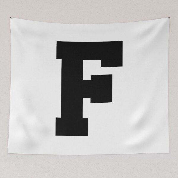 Item preview, Alphabet, Black F, Sports letter F designed and sold by TheCultStuff.