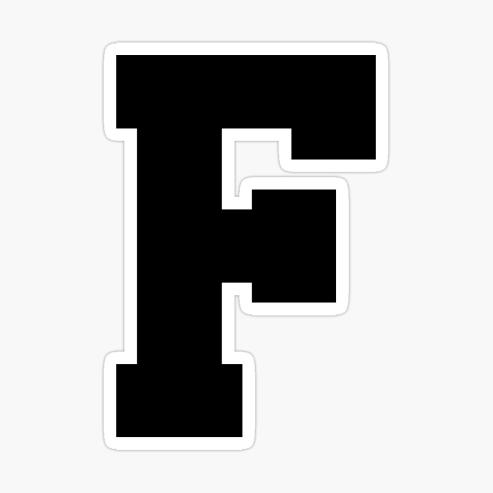 Alphabet, Black F, Sports Letter F