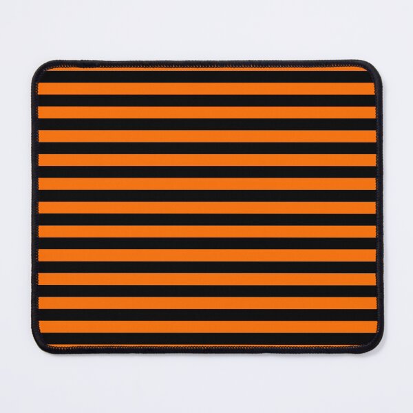 Item preview, Dark Pumpkin Orange and Black Horizontal Witch Stripes designed and sold by Creepyhollow.