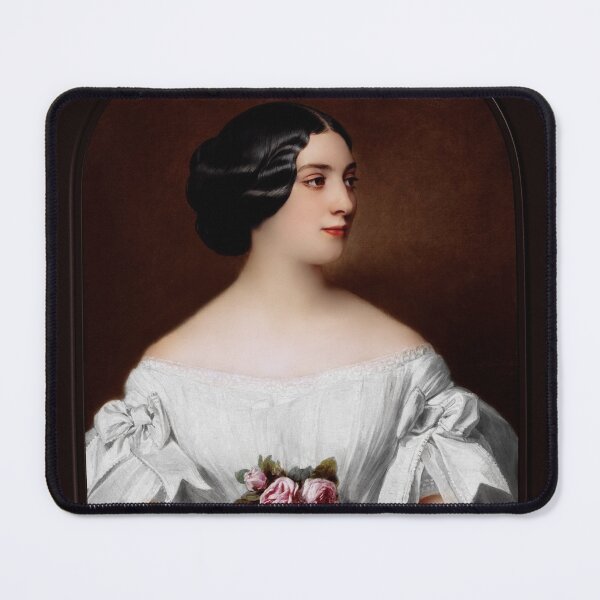Portrait of Mrs Renouard de Bussière by Hermann Winterhalter Fine Art Xzendor7 Old Masters Reproductions Mouse Pad