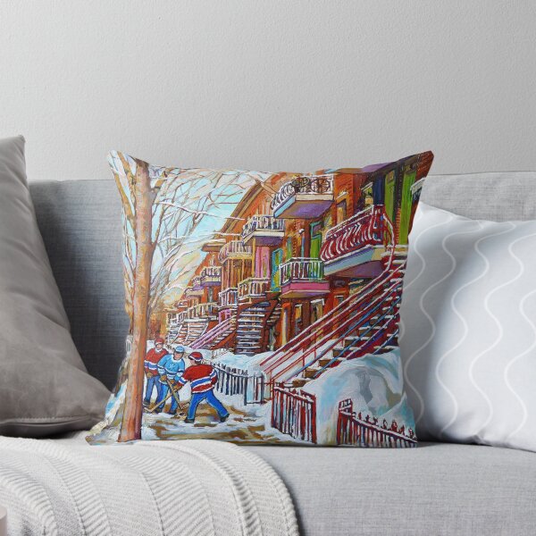 Item preview, STREET HOCKEY PAINTING MONTREAL SCENES designed and sold by Carole  Spandau.